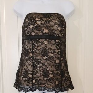 Lace Strapless Corset Style Top